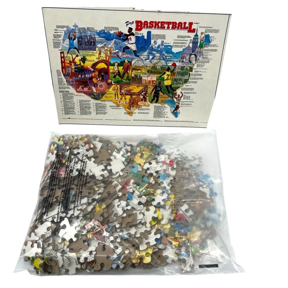 World Impressions Inc Other - 1992 Basketball Jigsaw Puzzle 550 Piece ArtMap 100 Years Classic Basketball